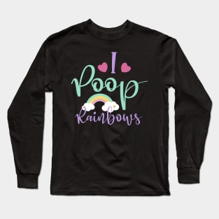 Poop Unicorn Long Sleeve T-Shirt